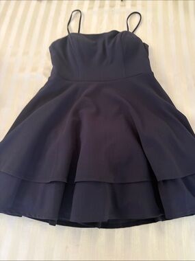 City Studio Navy Blue Spaghetti Strap Mini Dress